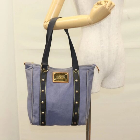 LOUIS VUITTON Antigua Cabas MM Tote Bag Blue M40087 LV Auth bs28097 - Picture 14 of 16